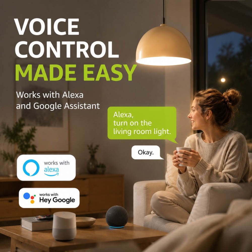 LoraTap Smart Relay Switch: No Hub Required, Auto 2.4G/5G WiFi, For Renters & Old Homes, App & Timer Control, Alexa Voice Control, 100-250V AC 10A