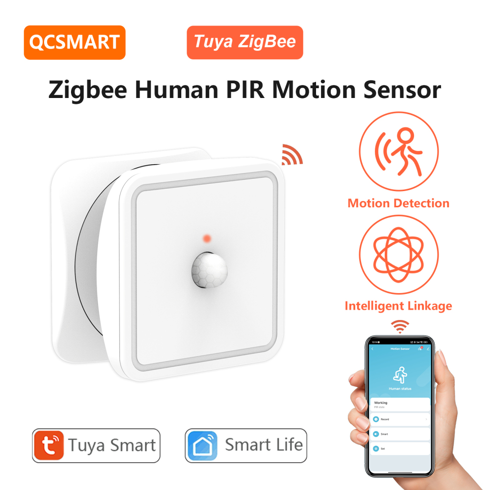 LoraTap ZigBee Smart Human Motion Sensor PIR Tuya Smart Life App Scene Linkage Switch Security Warning System
