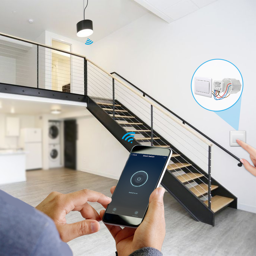 Tuya Smart Life Wifi Smart Light Switch Relay module Remote Control Google Home Alexa Echo Works with Wall Manual Switch 10A