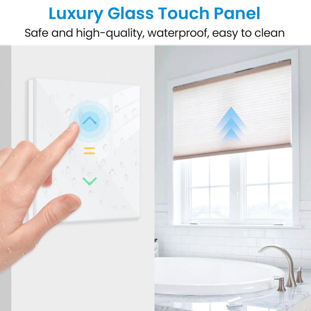 LoraTap Roller Shutter Switch for Automatic Curtain Motor Tuya Smart Life App Percentage Remote Control Voice Google Home Alexa