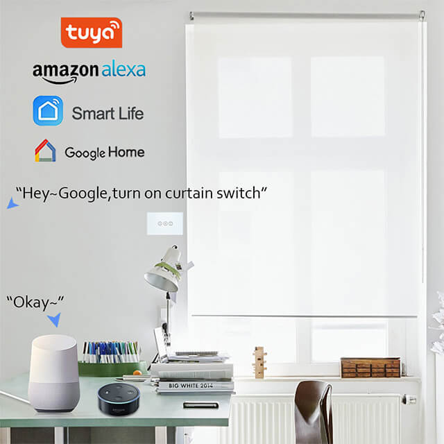 Tuya Smart Life WiFi Curtain Switch for Electric motorized Curtain Blind Roller Shutter Google Home Alexa Echo Voice Control, US Standard
