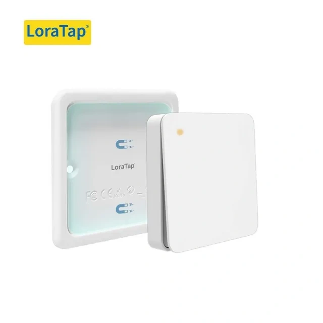 LoraTap 868Mhz Magnetic Smart Light Switch LED Push Button Wireless Remote Control AC100~250V 10A 1 CH Relay Controller for Lamp