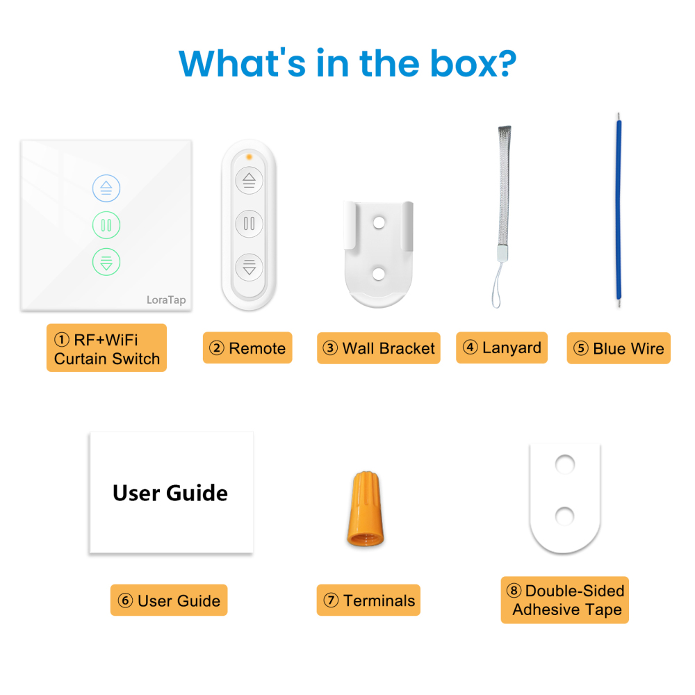 LoraTap Roller Shutter blinds Curtain Switch for Windows Motor Tuya Smart Life App Remote Control Percentage Google Home Alexa