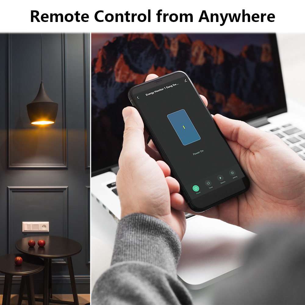 LoraTap Power Energy Monitoring Estimate 1，2 Gang Switch Relay Breaker Module Tuya Smart Life App Remote Control Automation