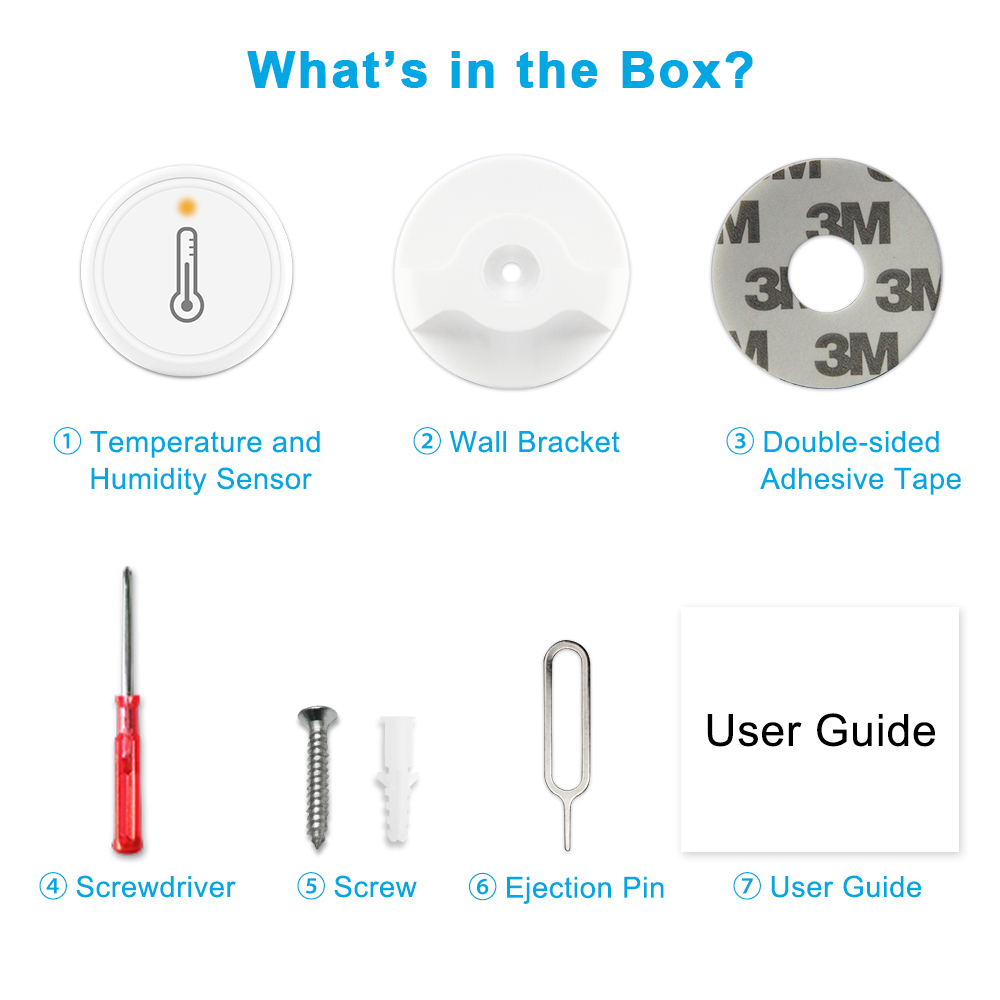 Tuya ZigBee 3.0 Wireless Temperature and Humidity Sensor Works with Smartthings Conbee Deconz Stick Domoticz Hub Required