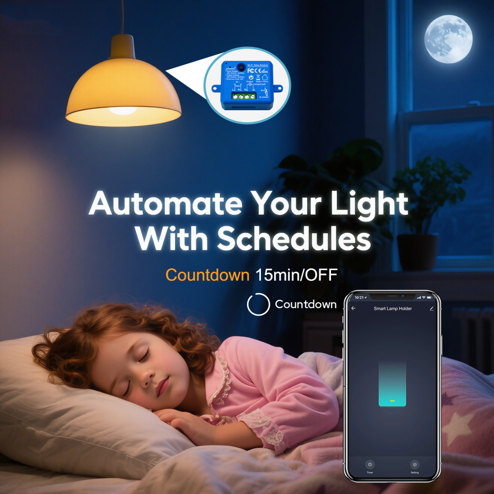 Tuya Smart Life Tiny WiFi Switch Socket Module DIY Smart Light and Socket Google Home Echo Alexa Voice Control Remote Control