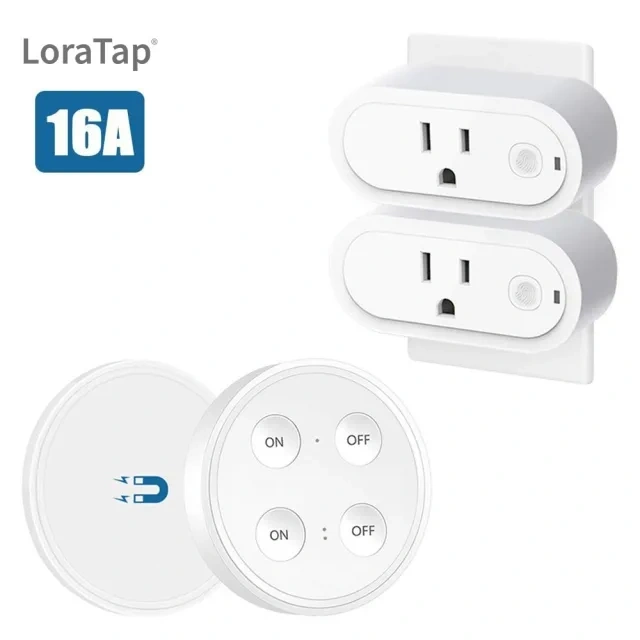 Remote Control Outlet Plug Adapter (2 Pack) with Dual Remote, 100ft Range Wireless Switch for Lights and Household Appliances, No Hub Required, 16A/17