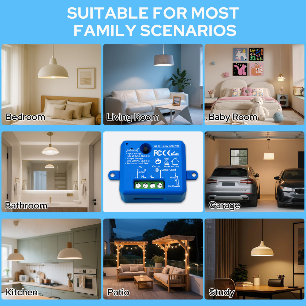 Tuya Smart Life Tiny WiFi Switch Socket Module DIY Smart Light and Socket Google Home Echo Alexa Voice Control Remote Control