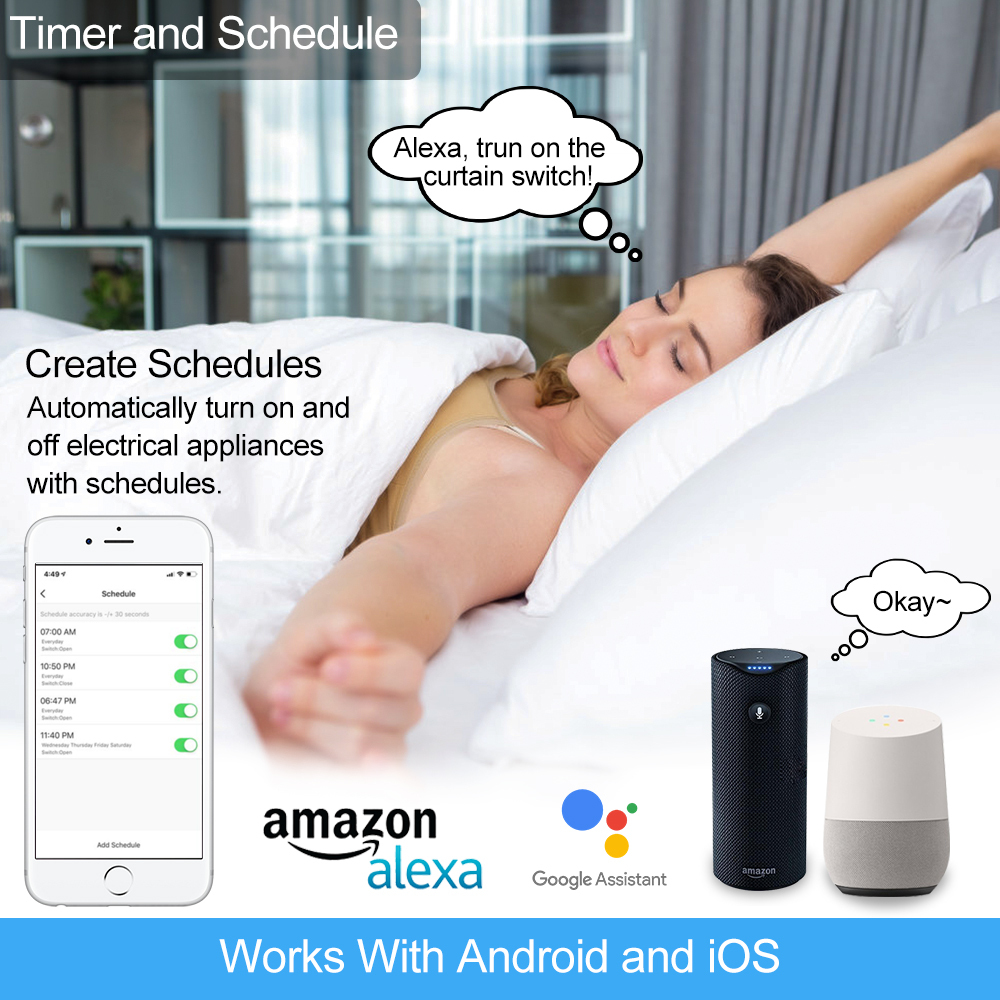 Tuya Smart Life WiFi Roller Shutter Curtain Switch with Remote for Electric Motorized Blind Google Home Aelxa Echo Smart Home