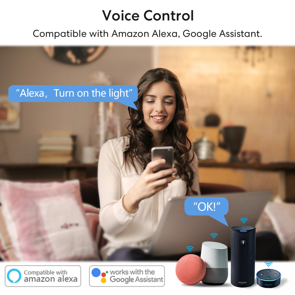 LoraTap Tuya Smart Life Wireless Light Relay Module with 1 Button Remote Control Timer Work with Google Assistant and Alexa