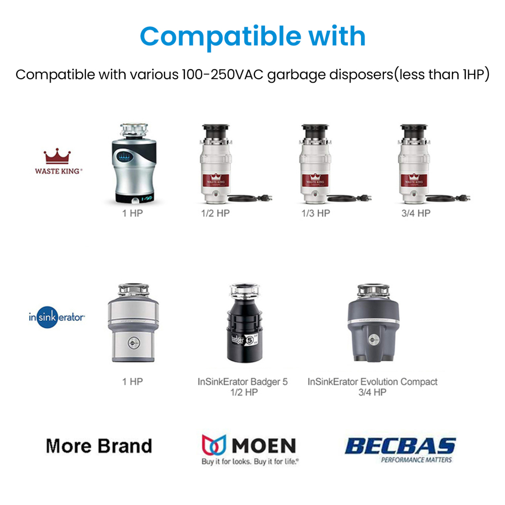 LoraTap Wireless Kitchen Food Garbage Disposer EU Korea Plug Socket Kinetic Switch Set Remote Control No Battery No Wired