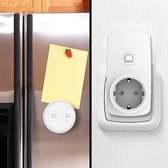 EU Plug Magnetic Wireless Remote Control Socket Kit 16A White