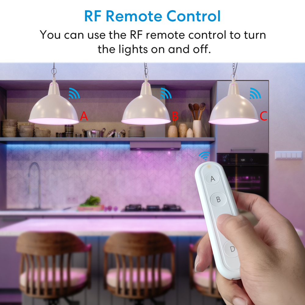 LoraTap Wireless RF 433Mhz 16A Two-ways Control Switch Relay Module With 4 Gang Remote Kit Compatible Multiple Wall Switches