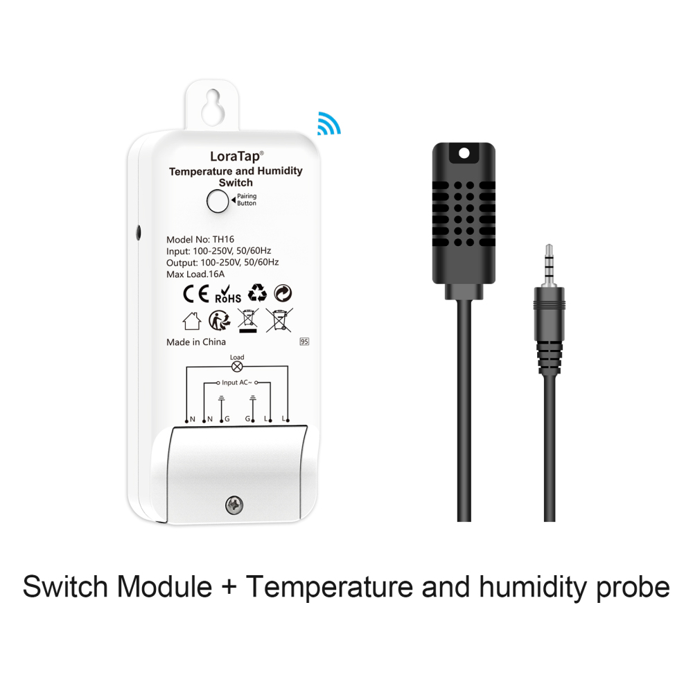 LoraTap Tuya Smart Temperature And Humidity Switch Module On/Off Devices Wifi Wireless Voice Control by Alexa Google Home