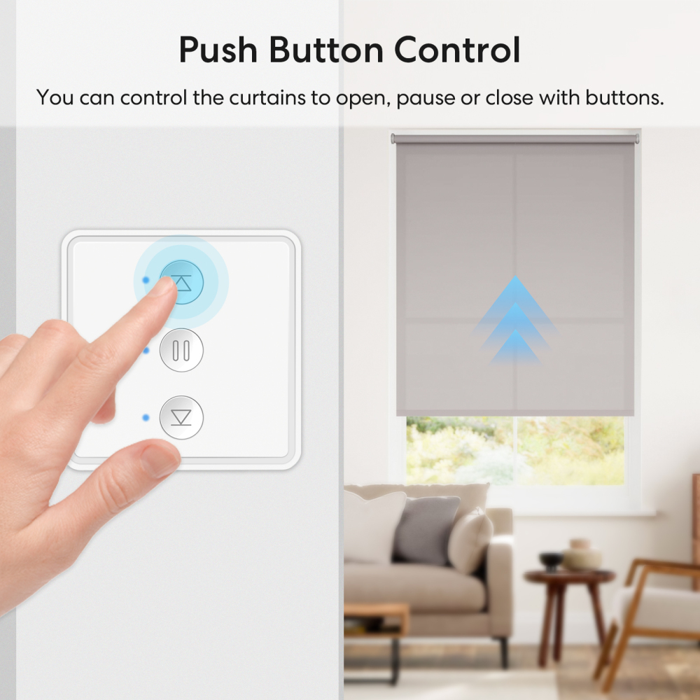 LoraTap Tuya ZigBee Blinds Tubular Motor Pushbutton Breaker Smart Life Percentage Remote Control Work with Google Alexa