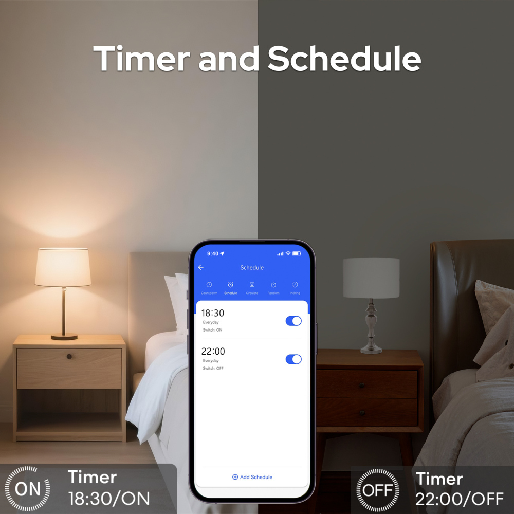 LoraTap WiFi Smart Lamp Holder, E26/27 Smart Adapter, Control with Smart Life App, Compatible with Alexa Voice, WiFi Lamp Holder, 60W Max