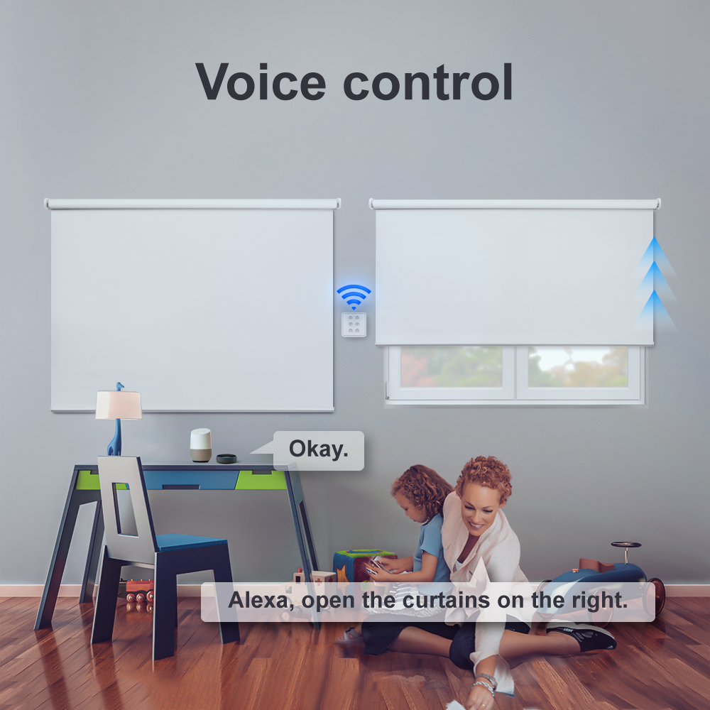 Tuya Smart Life WiFi Double Curtain Blind Switch for Roller Shutter Electric motor Google Home Alexa Echo Voice Control DIY Home