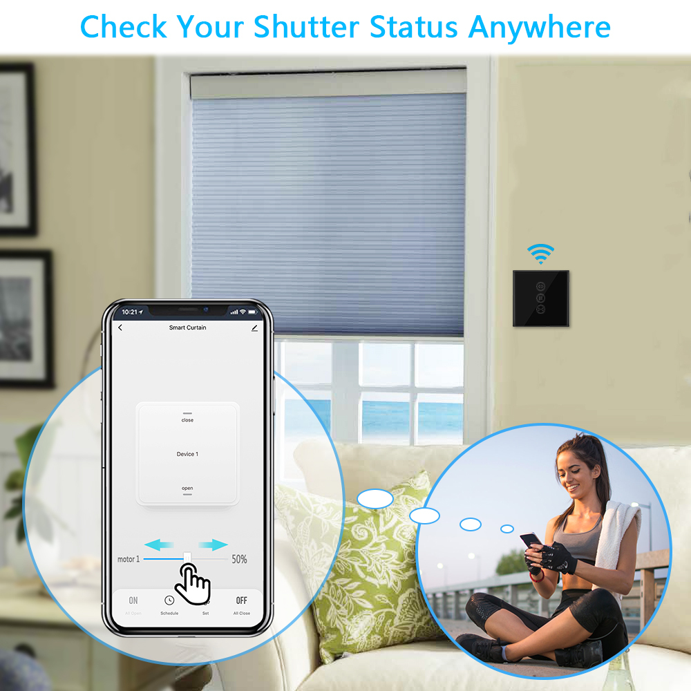 Tuya Smart Life ZigBee 3.0 Curtain Blind Switch for Roller Shutter Tubular motor Google Home Alexa Voice Control Home Automation