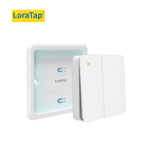 LoraTap 868Mhz Magnetic Smart Light Switch LED Push Button Wireless Remote Control AC100~250V 10A 1 CH Relay Controller for Lamp