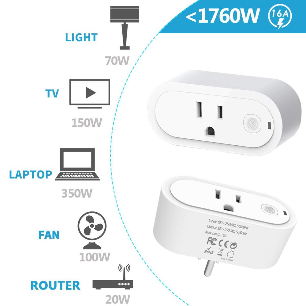 Remote Control Outlet Plug Adapter (2 Pack) with Dual Remote, 100ft Range Wireless Switch for Lights and Household Appliances, No Hub Required, 16A/17