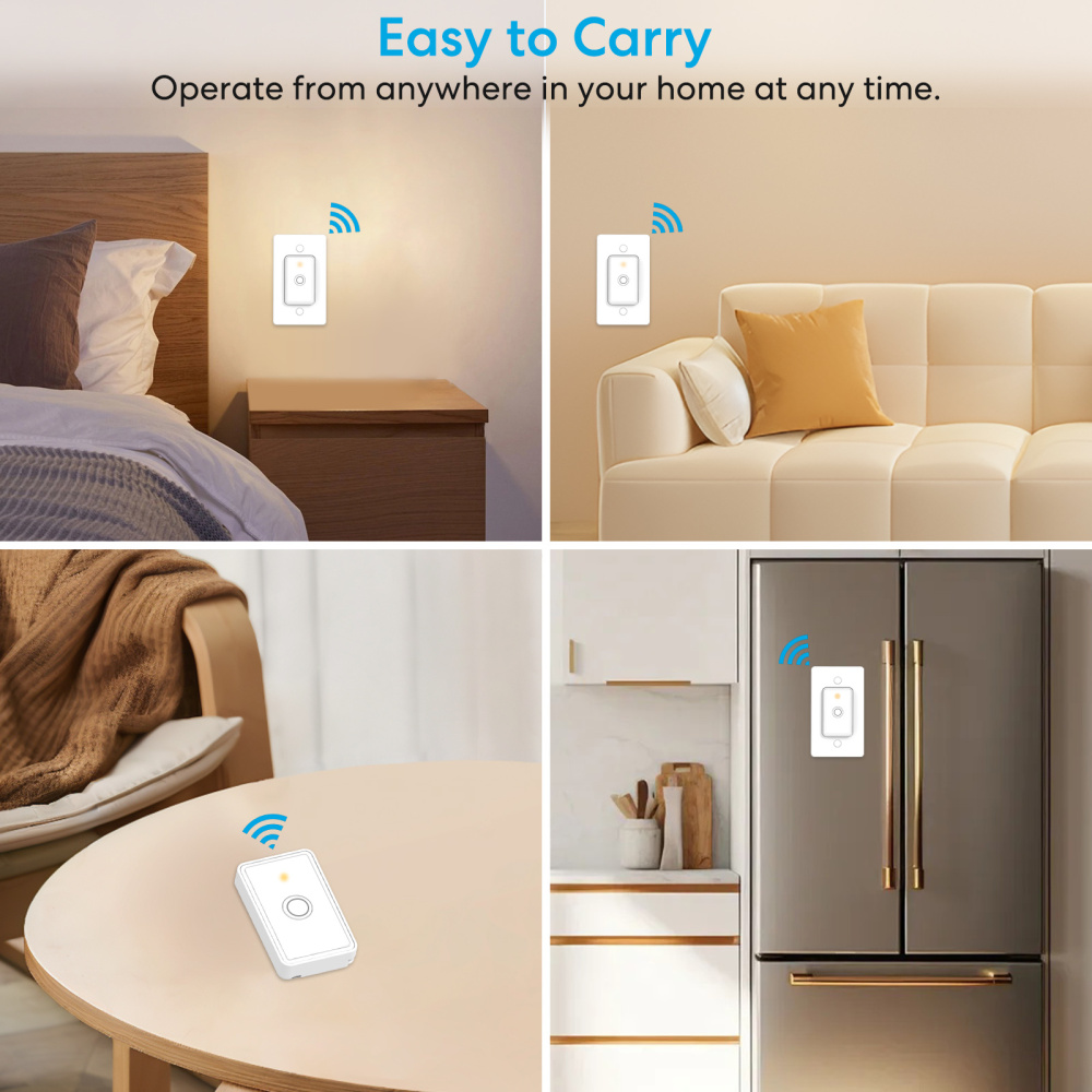 Remote Control Outlet: Wireless On Off Outlet Switch — Lamps Fans & Appliances Indoor — Renter Friendly — 100FT Range — No Wiring