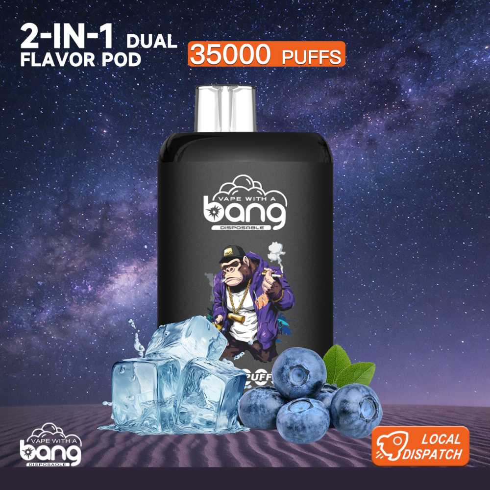 FAST AUS SHIPPING | BANG 35000 Puffs – 2-in-1 Dual Flavour Pod Kit | Type-C, 650mAh, Dual Mesh 1.0ohm | Australian Warehouse