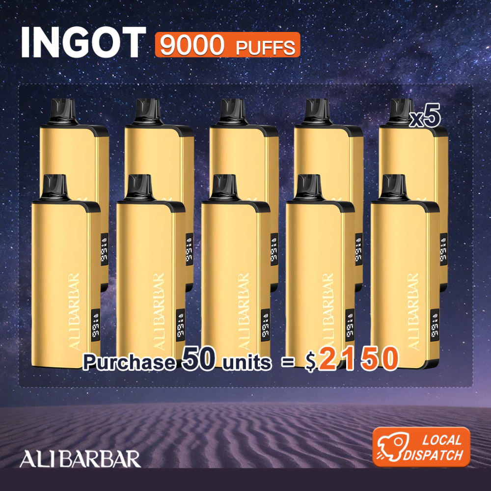 FAST AUS SHIPPING | ALIBARBAR INGOT 9000 Disposable Vape - Wholesale Lot (50+ Units) | Sydney Warehouse