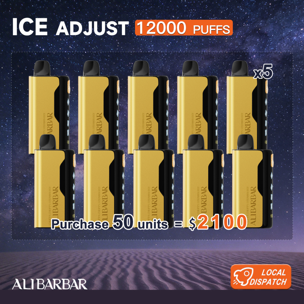 FAST AUS SHIPPING | ALIBARBAR ICE ADJUST 12000 PUFFS Disposable Vape - Wholesale Lot (50+ Units) | Sydney Warehouse