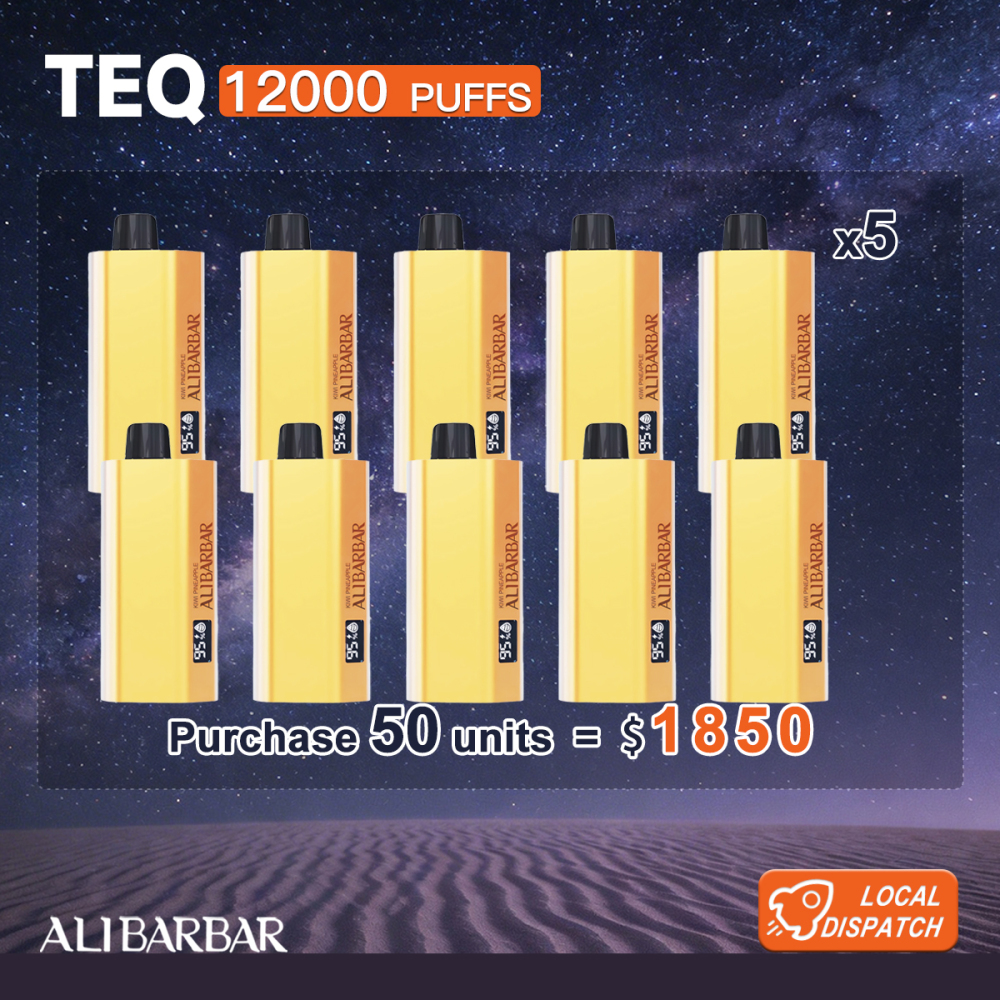 FAST AUS SHIPPING | ALIBARBAR TEQ 12000 Puffs Disposable Vape - Wholesale Lot (50+ Units) | Sydney Warehouse