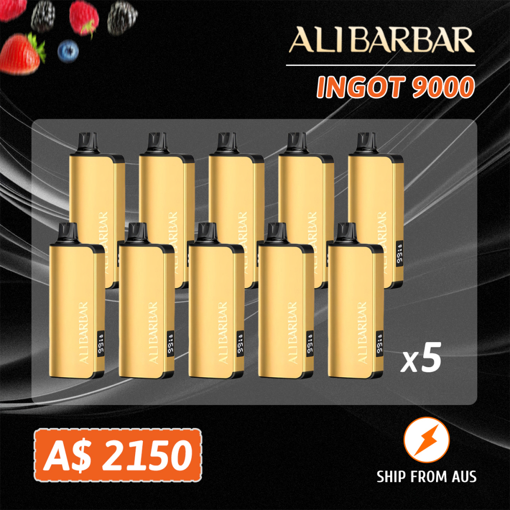 FAST AUS SHIPPING | ALIBARBAR INGOT 9000 Disposable Vape - Wholesale Lot (50+ Units) | Sydney Warehouse