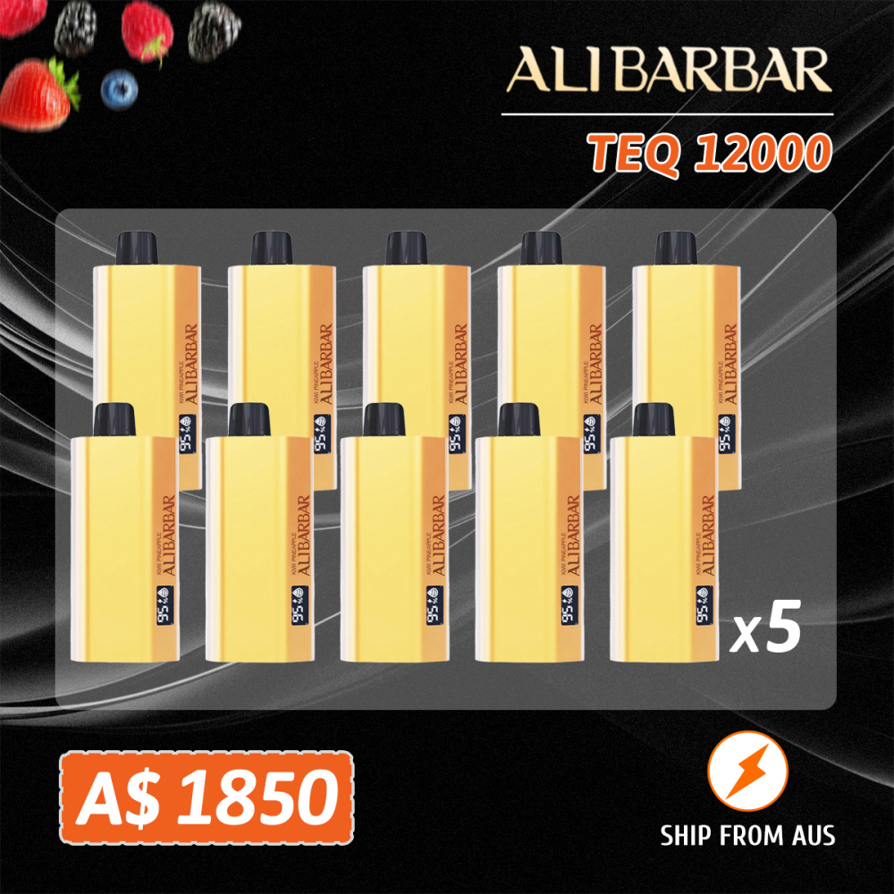 FAST AUS SHIPPING | ALIBARBAR TEQ 12000 Puffs Disposable Vape - Wholesale Lot (50+ Units) | Sydney Warehouse