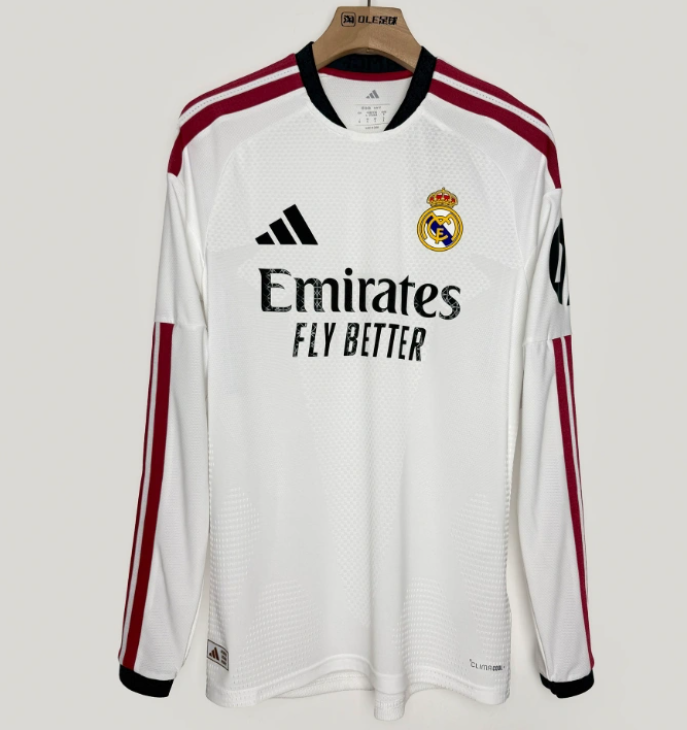 (PLAYER VERSION) Real Madrid 2026/27 Home Long Sleeve Football Jersey