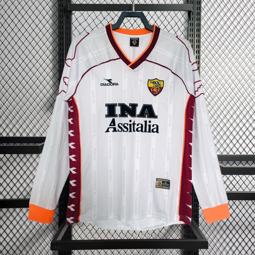 Retro 1999-00 AS Roma away retro football jersey