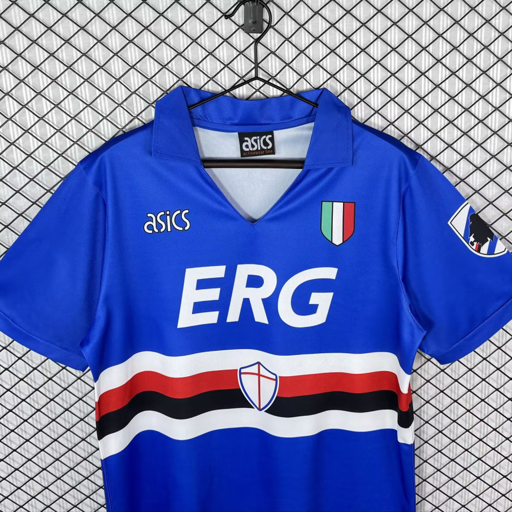 Retro 1991-92 Sampdoria Home Retro Football jersey