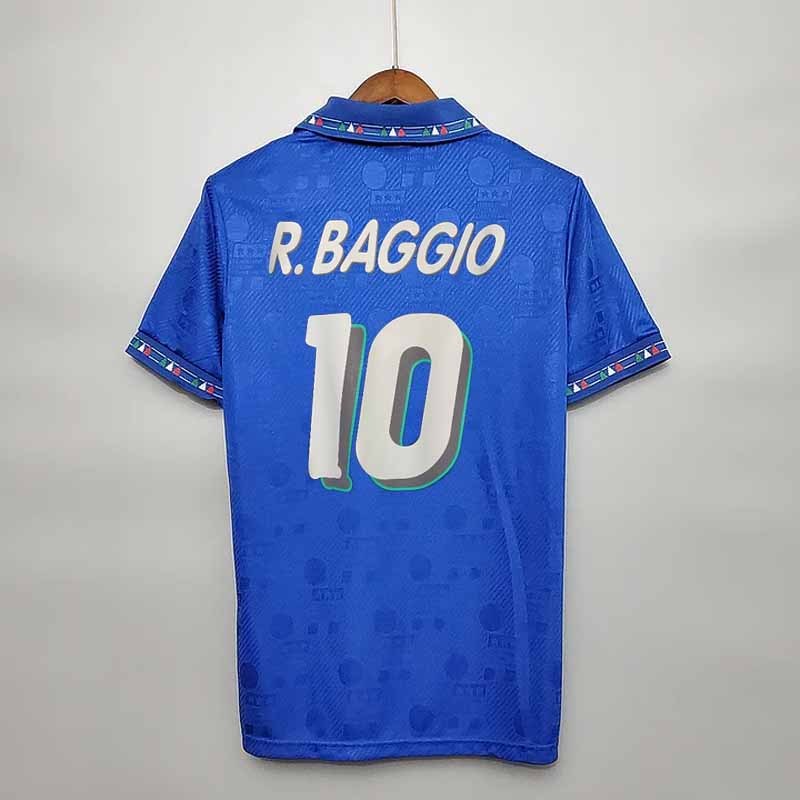 Retro 1994 Italy home Retro R.BAGGIO MALDINI Football jersey