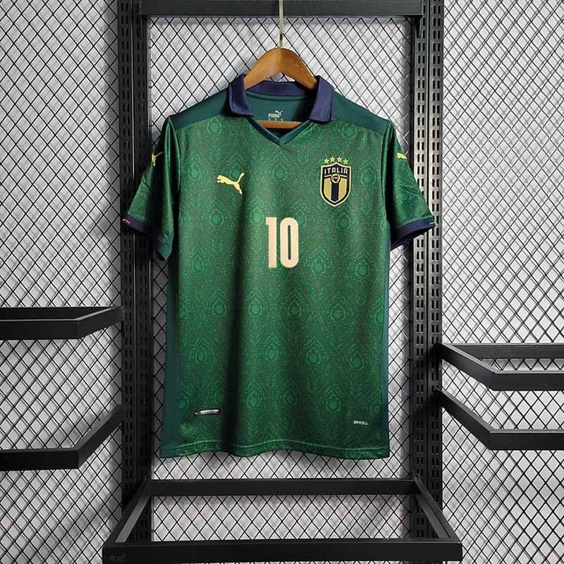 Retro 2020 Italy Third Away Retro Green BERNARDESCHI IMMOBILE CHIESA CHIELLINI ZANIOLO INSIGNE Shirt Football jersey