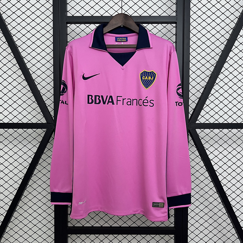 Retro 2013-14 Boca Juniors Away Retro Long sleeves Football jersey