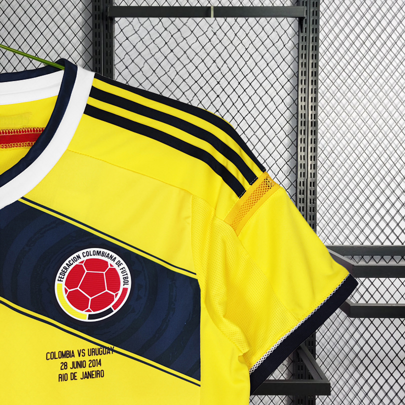 Retro 2014 Colombia home Retro football jersey