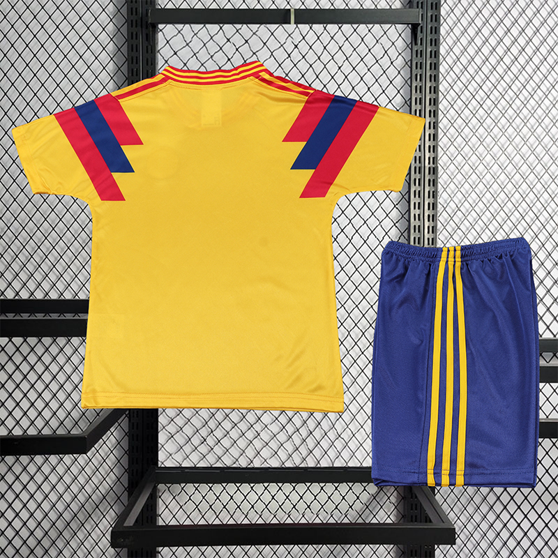 Retro kids 1990 kids Colombia home Retro Football jersey