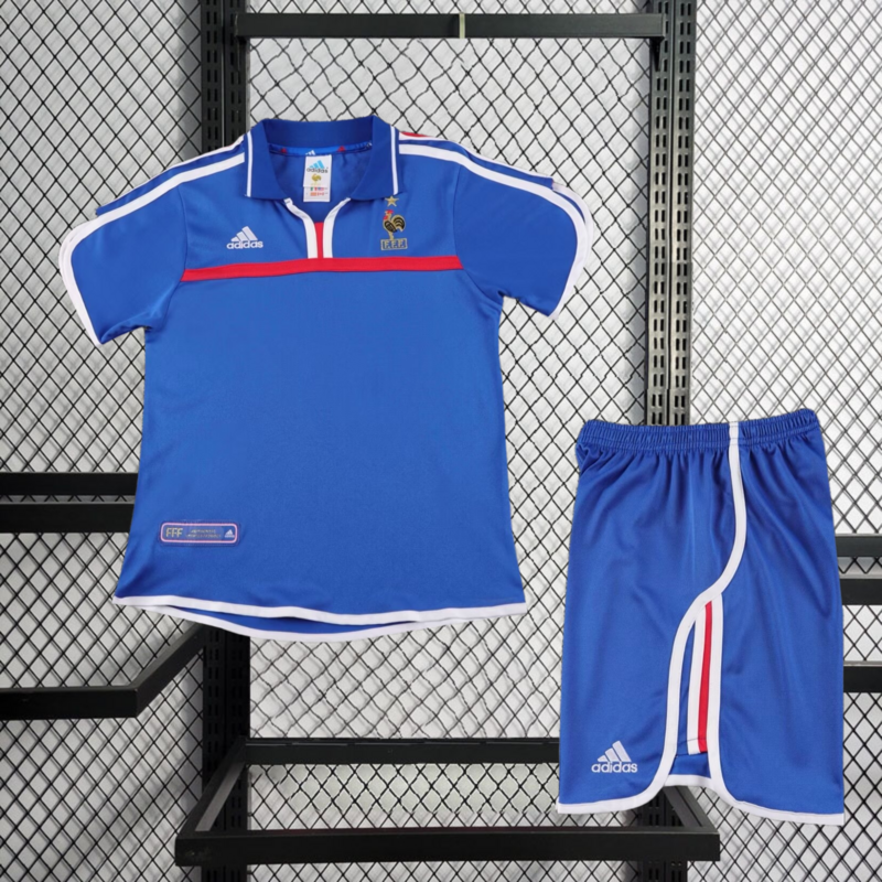 Retro 2000 France Home Retro kids Football jersey