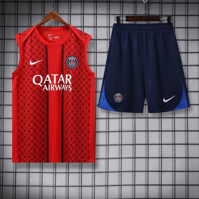 2025-26 season PSG Sleeveless Vest Training Wear suit