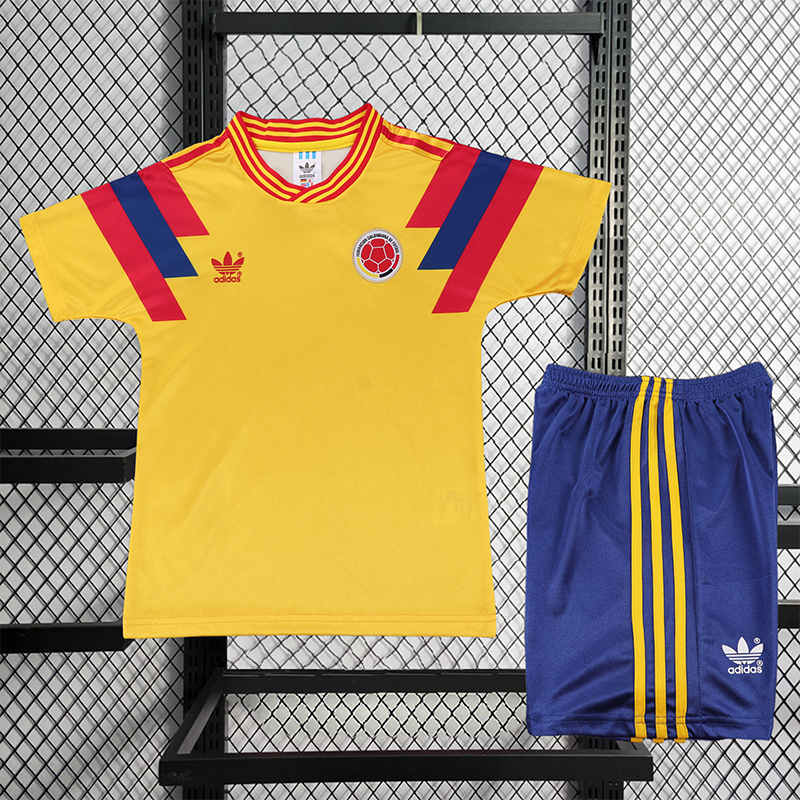 Retro kids 1990 kids Colombia home Retro Football jersey