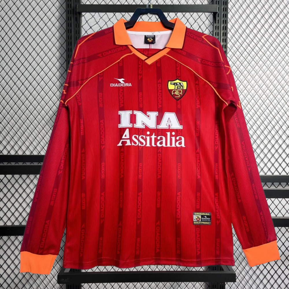 Retro 1999-00 AS Roma Home retro football jersey
