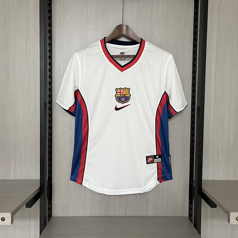 Retro 1998-99 FC Barcelona Away Retro FIGO RIVALDO GUARDIOLA ANDERSON Football jersey