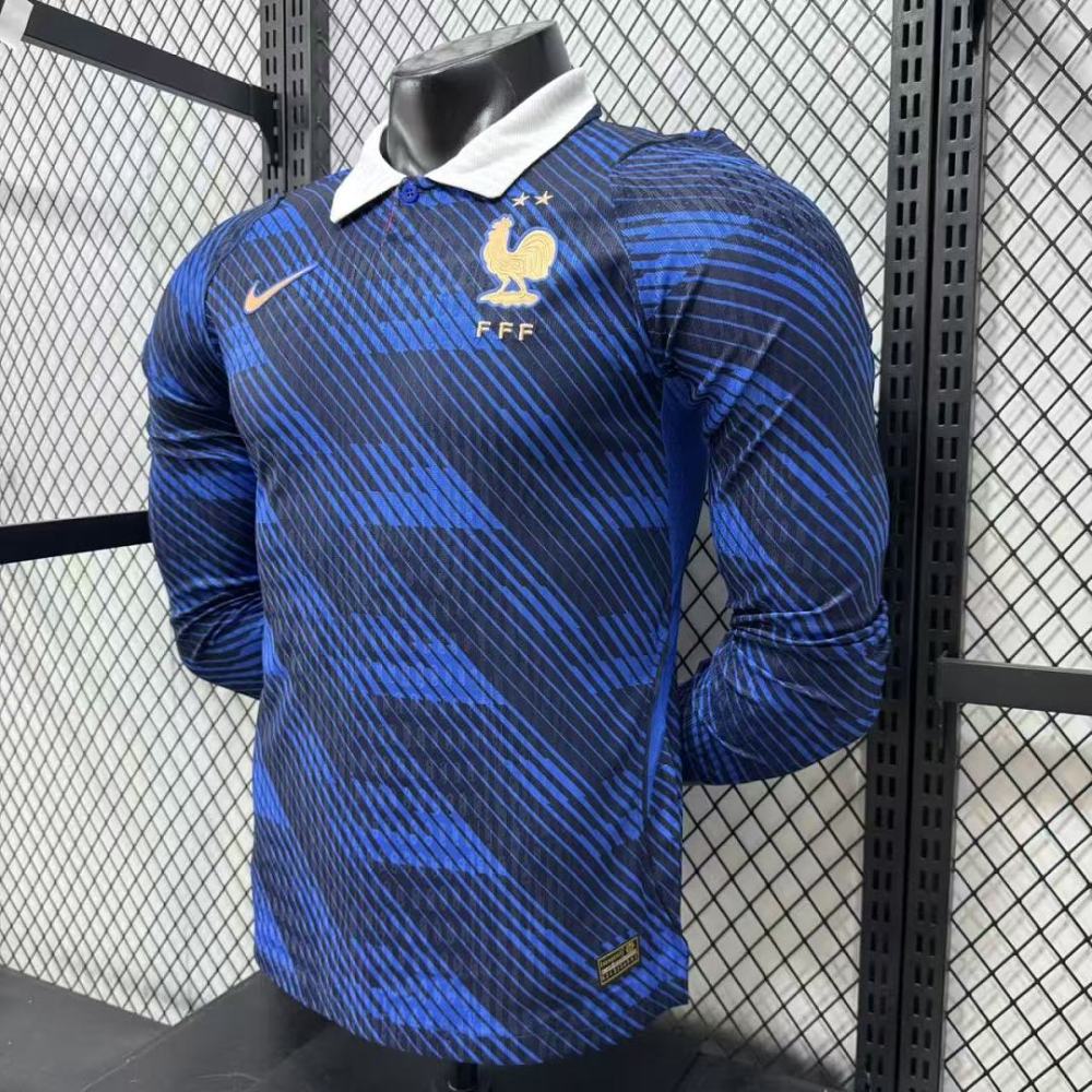 Player 2026 France Home Long-Sleeve Football Jersey