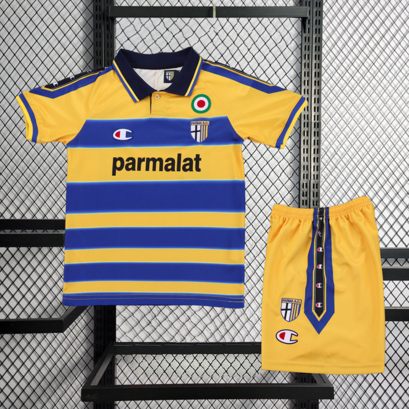 retro 1999-00 Parma Home retro Kids football jersey