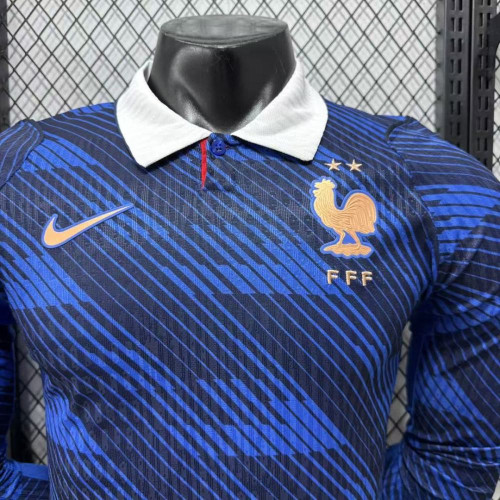 Player 2026 France Home Long-Sleeve Football Jersey
