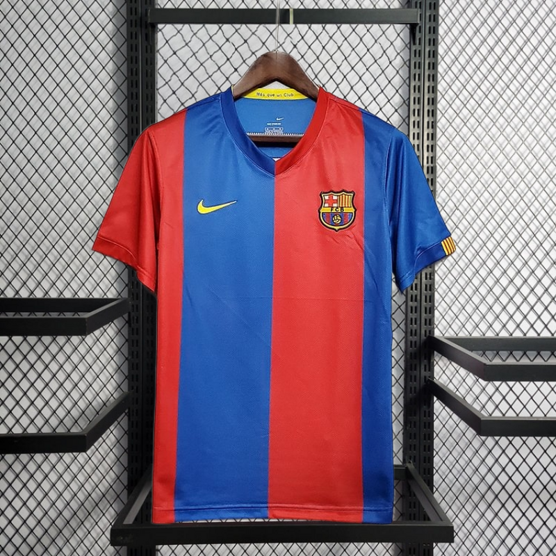 Retro 2006-07 FC Barcelona home Retro XAVI MESSI RONALDINHO DECO ETO'O Football jersey