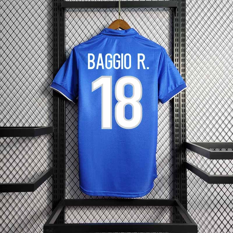 Retro 1998 Italy  home Retro VIERI MALDINI BAGGIO DEL PIERO PESSOTTO Football jersey