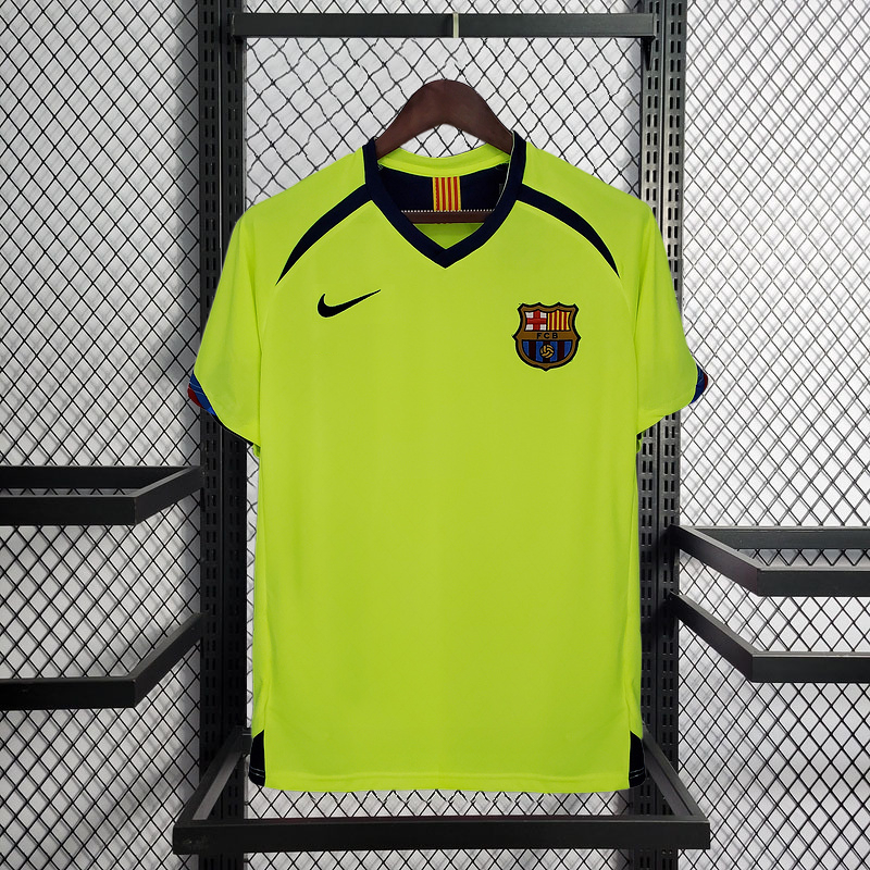 Retro 2005-06 FC Barcelona away Retro XAVI MESSI RONALDINHO Football jersey